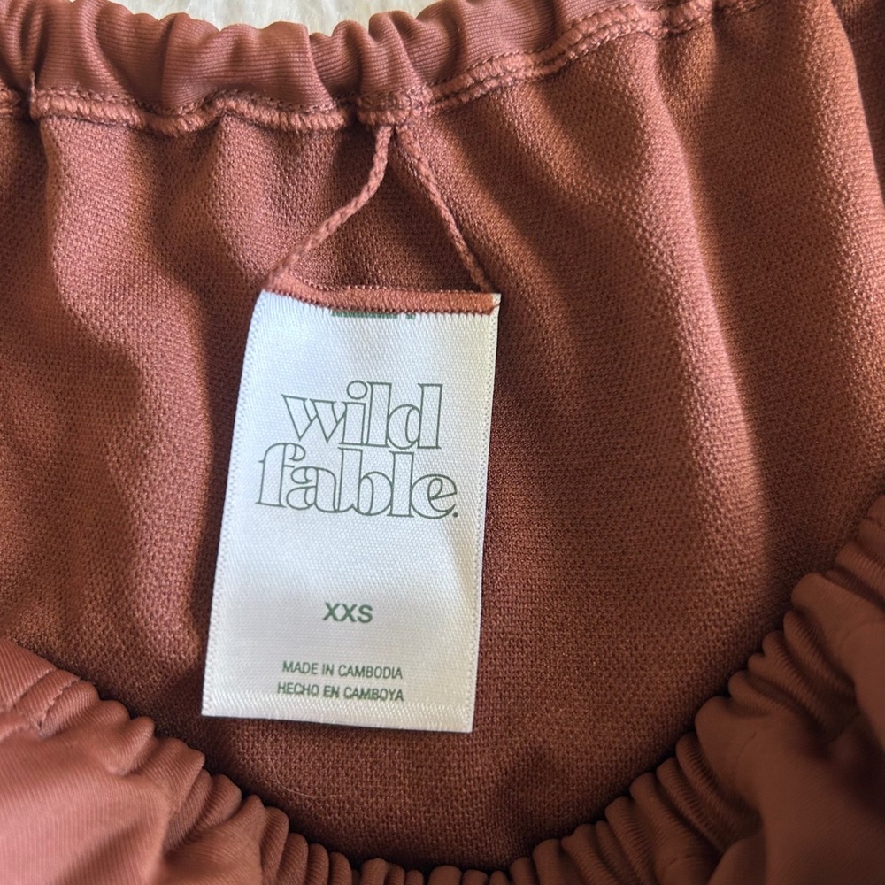 Wild Fable Brown Seashell Side Tie Cheeky Bikini Bottoms Swimsuit XS Boho Surf - Picture 2 of 5